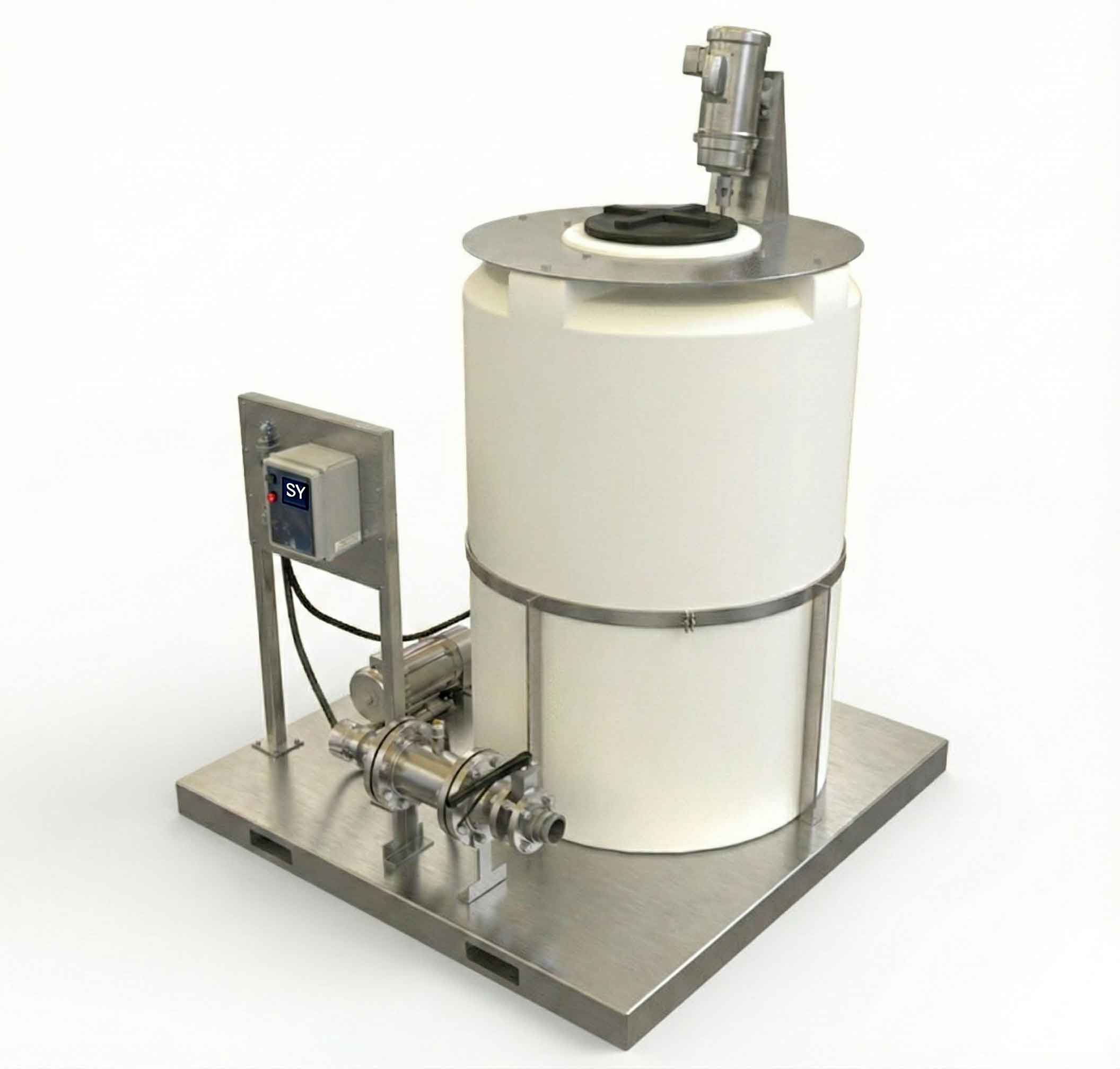 Estación de dosificación química ensamblada